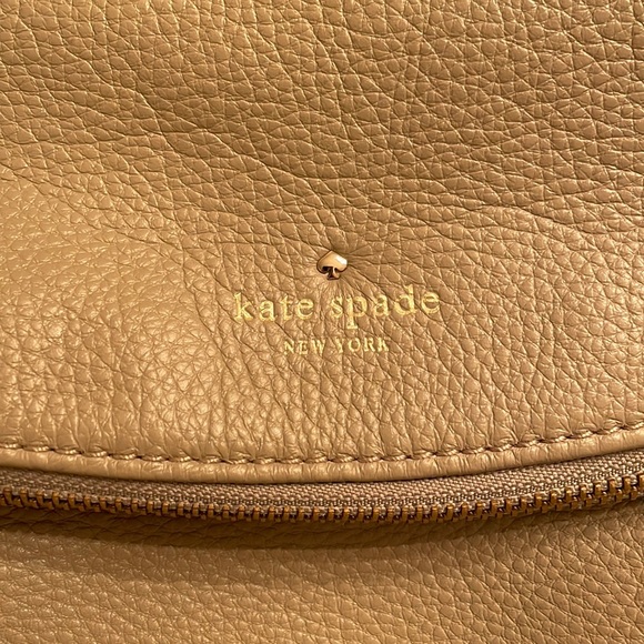 Kate Spade Leather Taupe Fold-over Bag - Picture 3 of 12
